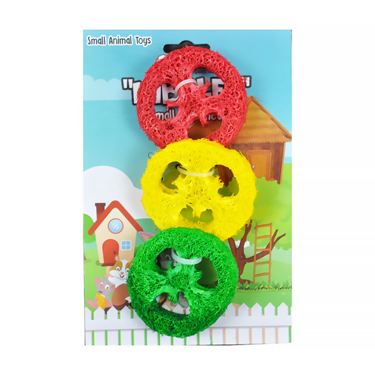 A&E Cage Company Nibbles Loofah Slices - 3 Pack - Chew Bird Toy #NB026