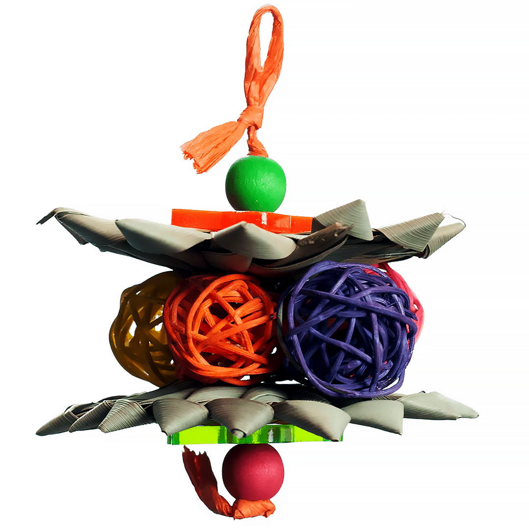 A&E Cage Company Nibbles Single Palm Star Stacks - Chew Bird Toy #NB057