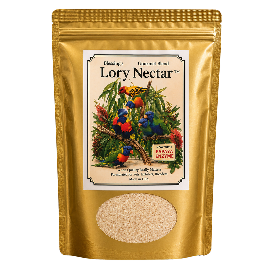 Lory Food Products Blessing’s Lory Nectar Gourmet Blend - Low-Iron Lory & Lorikeet Food - 2lbs