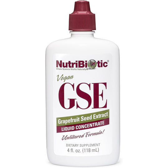 NutriBiotic Vegan GSE Grapefruit Seed Extract Liquid Concentrate Dietary Supplement - 4oz