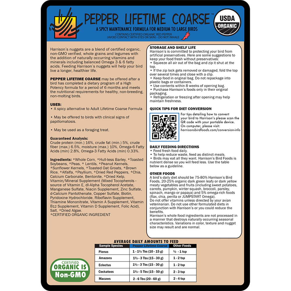 Harrison's Pepper Lifetime Coarse - 1lb