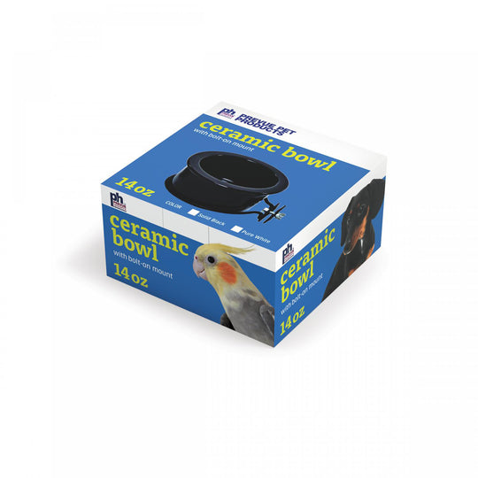 Prevue Pet Products 14oz Ceramic Crock with Bolt-on Mount - Spare Food Dish #6401
