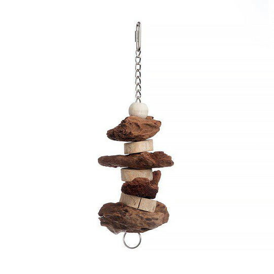 Prevue Pet Products Naturals Brownie Snack Bird Toy - Hard Chew Parrot Toy #62550