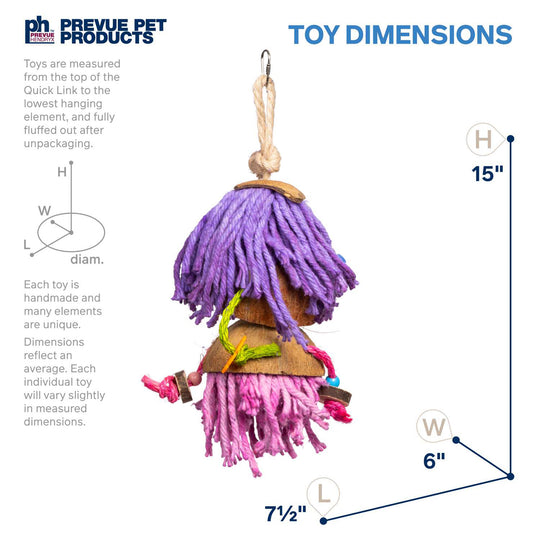 Prevue Pet Products Playfuls Car Wash Bird Toy - Shred & Chew Parrot Toy #62521