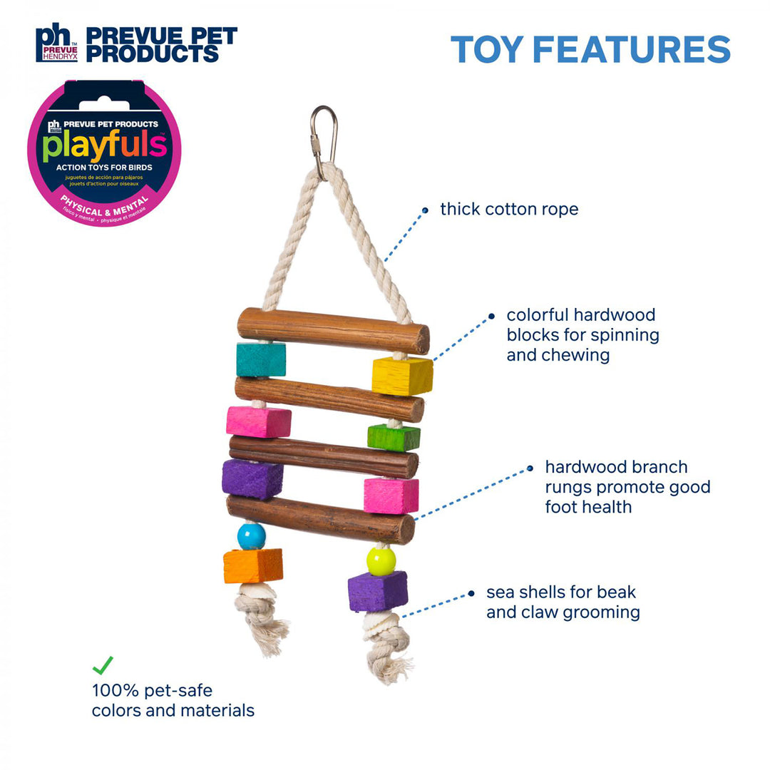 Prevue Pet Products Bodacious Bites Chow Bird Toy - Hard Chew Parrot Toy #60942
