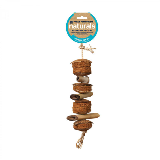 Prevue Pet Products Naturals Coco & Bamboo Bird Toy - Hard Chew Parrot Toy #62800