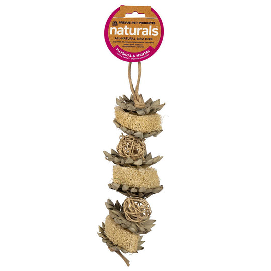 Prevue Pet Products Naturals Flowers & Cubes Bird Toy - Chew Parrot Toy #60264