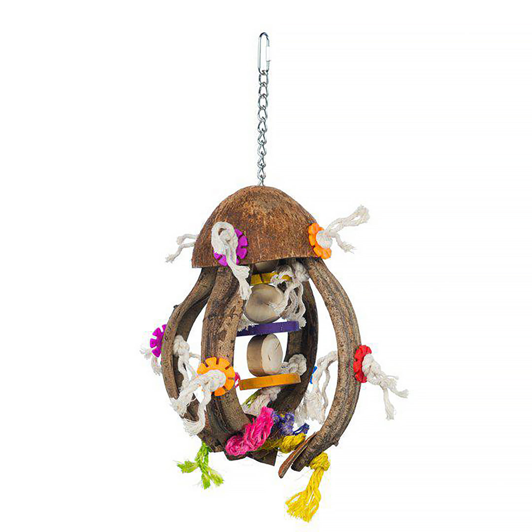Prevue Pet Products Playfuls Jellyfish Bird Toy - Hard Chew & Foraging Parrot Toy #62671