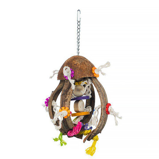 Prevue Pet Products Playfuls Jellyfish Bird Toy - Hard Chew & Foraging Parrot Toy #62671