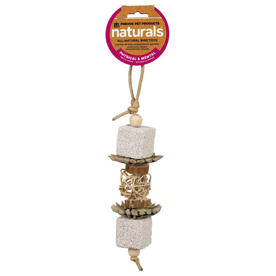 Prevue Pet Products Naturals Lava Crunchers Bird Toy - Hard Chew Parrot Toy #60261