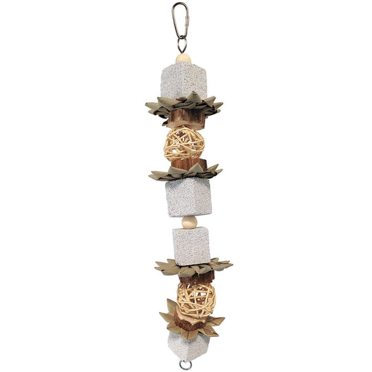 Prevue Pet Products Naturals Lava Cubes & Spheres Bird Toy - Tough Chew Parrot Toy #60260