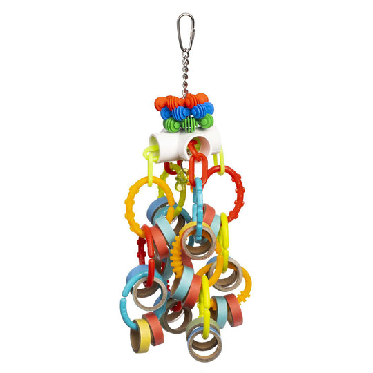 Prevue Pet Products Playfuls Loops 'n Rings Bird Toy - Chew Parrot Toy #60252