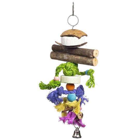 Prevue Pet Products Playfuls Mineral Bird Toy - Shred & Chew Parrot Toy #62478