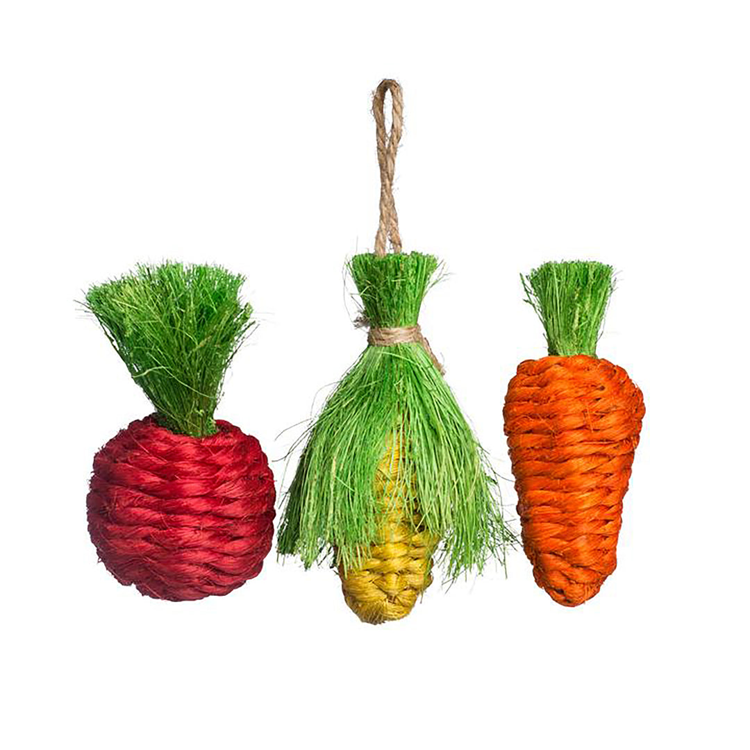 Prevue Pet Products Grassy Nibblers Toy Trio Woven 3-Piece Set - Chew Bird Toys #1081