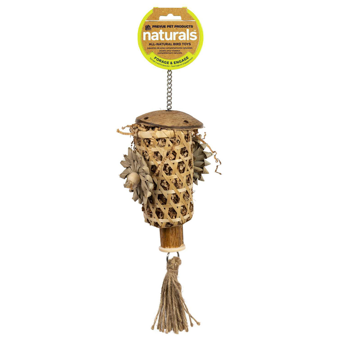 Prevue Pet Products Naturals Pluckers Cup Bird Toy - Chew Parrot Toy #60266