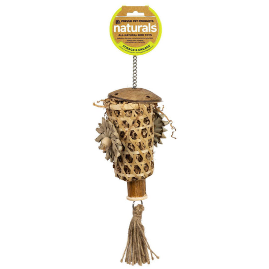 Prevue Pet Products Naturals Pluckers Cup Bird Toy - Chew Parrot Toy #60266
