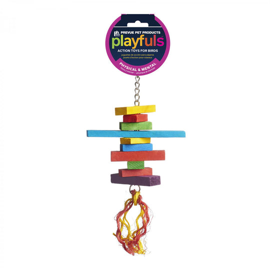 Prevue Pet Products Playfuls Sassy Bird Toy - Hard Chew Parrot Toy #60951