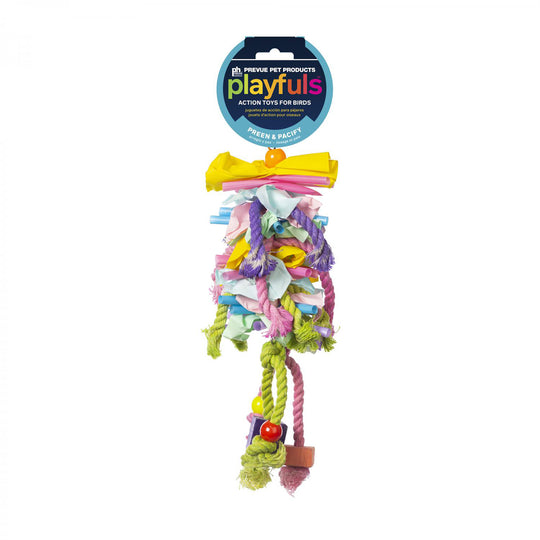 Prevue Pet Products Playfuls Short Stack Bird Toy - Shred & Chew Parrot Toy #62605