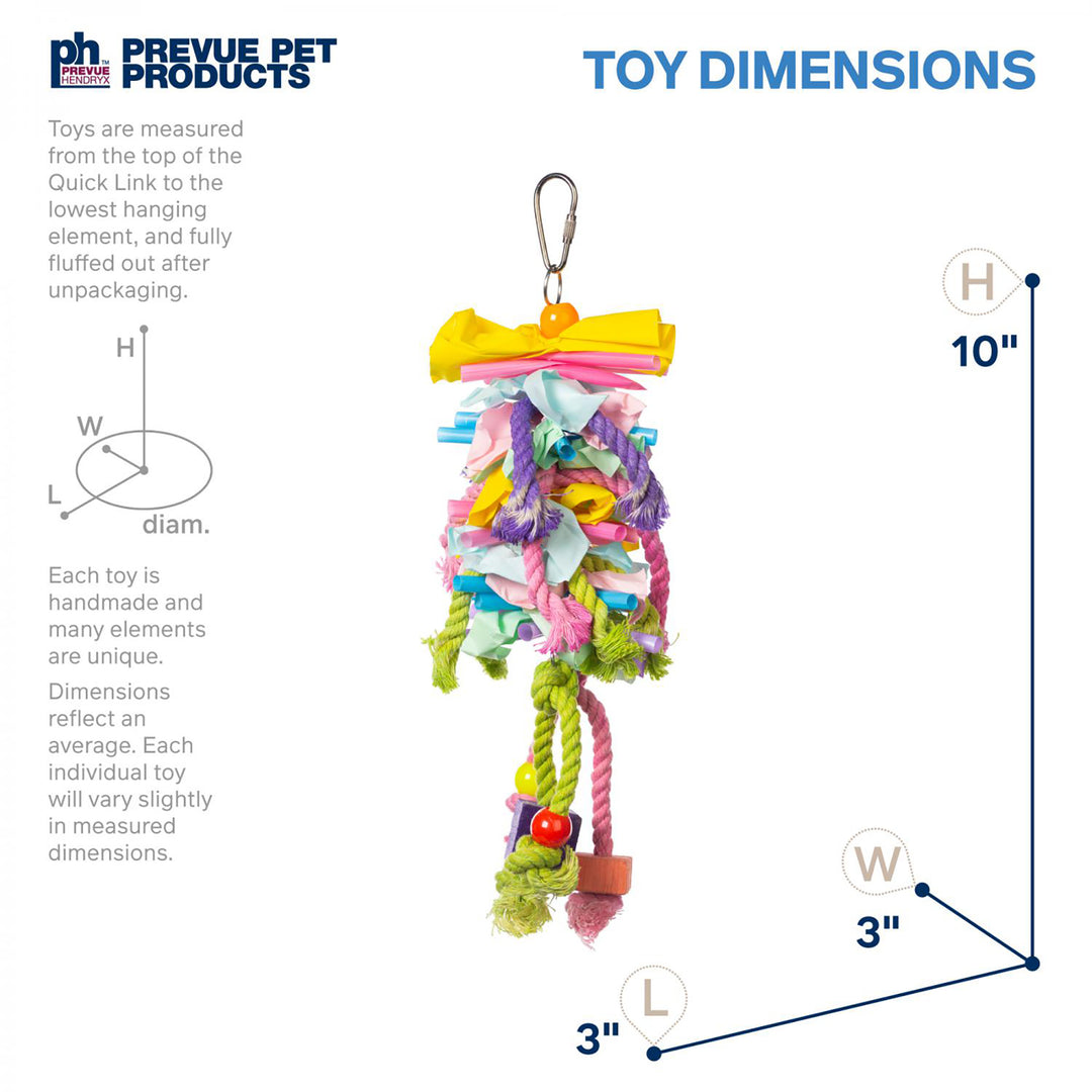 Prevue Pet Products Playfuls Short Stack Bird Toy - Shred & Chew Parrot Toy #62605