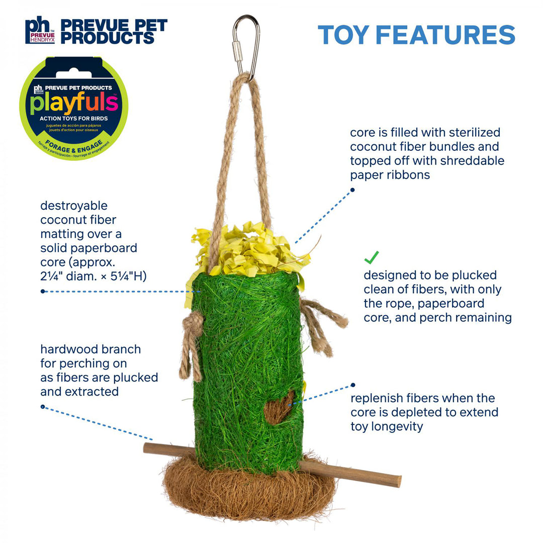 Prevue Pet Products Playfuls Shreddable Shack Bird Toy - Chew & Foraging Parrot Toy #62408