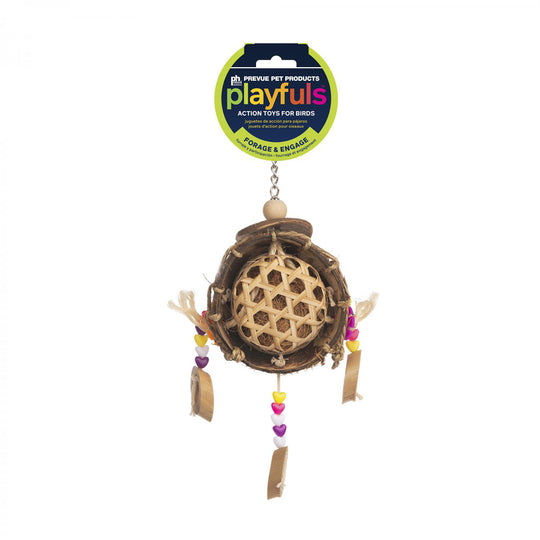 Prevue Pet Products Playfuls Thread Catcher Bird Toy - Shred & Foraging Parrot Toy #62514