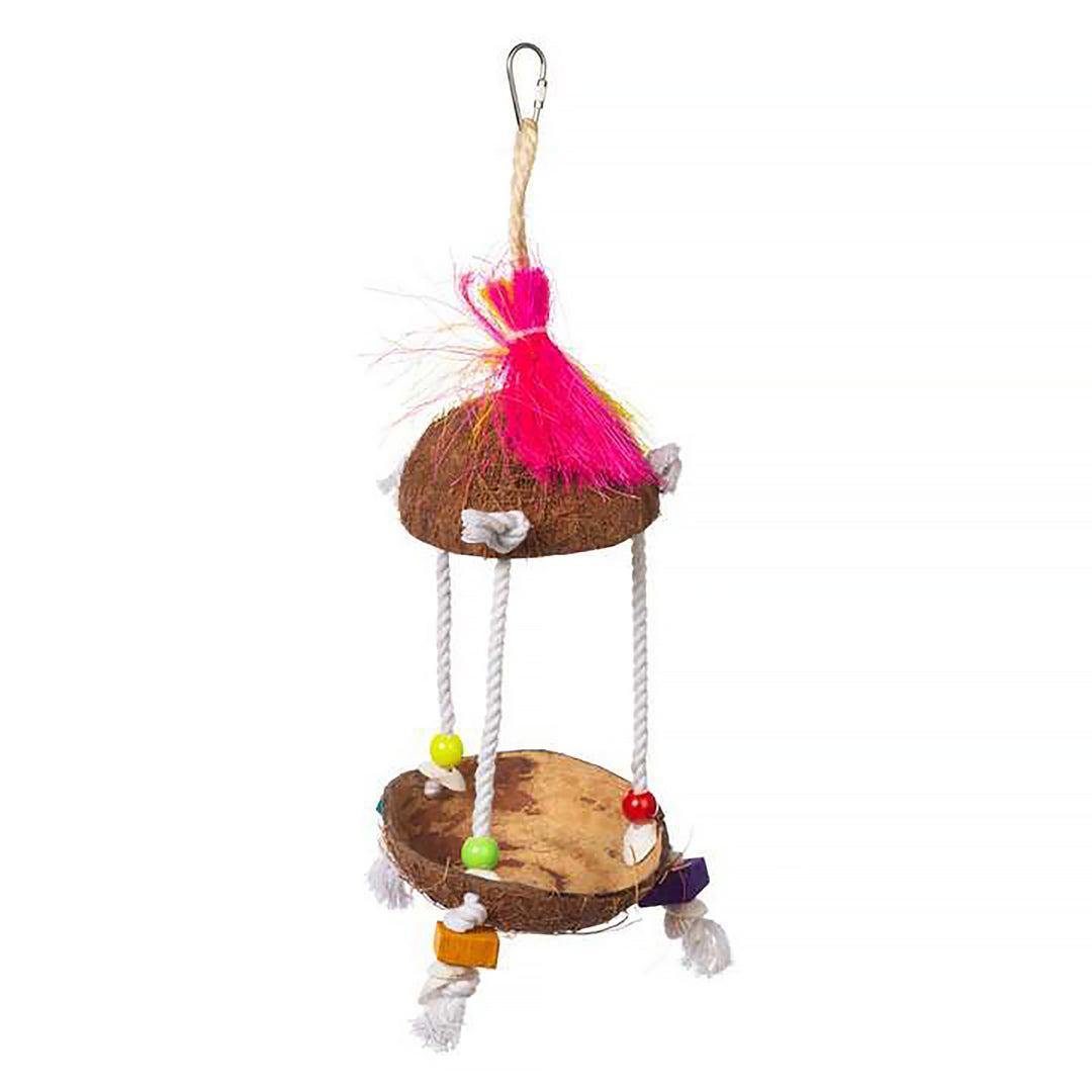 Prevue Pet Products Playfuls Tiki Hut Bird Toy - Shred & Foraging Parrot Toy #62188