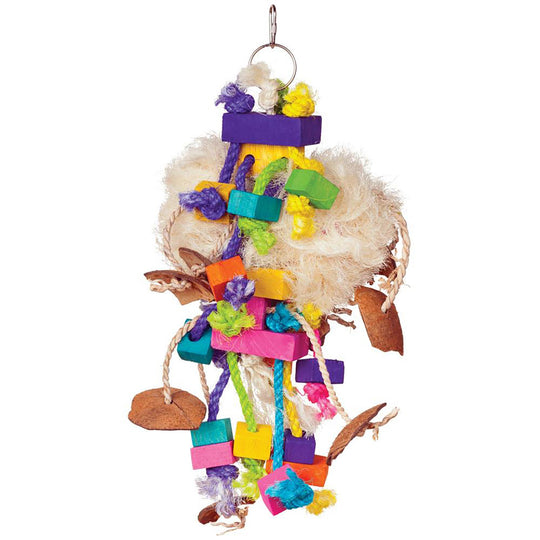 Prevue Pet Products Bodacious Bites Tough Puff Bird Toy - Extra-Large Chew Parrot Toy #62375