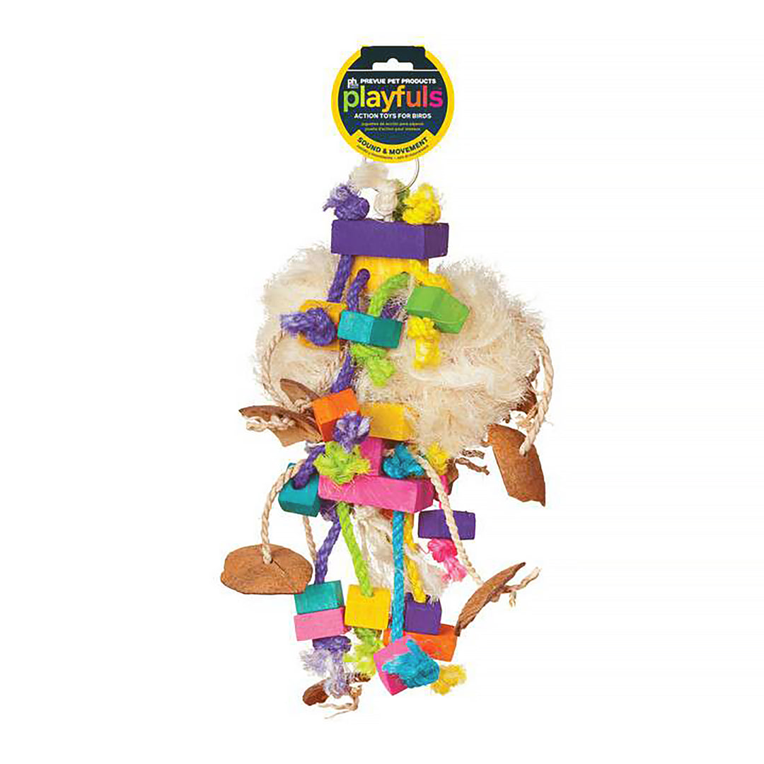 Prevue Pet Products Bodacious Bites Tough Puff Bird Toy - Extra-Large Chew Parrot Toy #62375