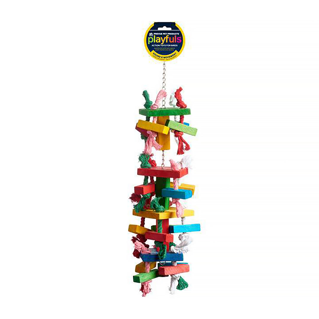 Prevue Pet Products Bodacious Bites Tower Bird Toy - Large Chew Parrot Toy #60960