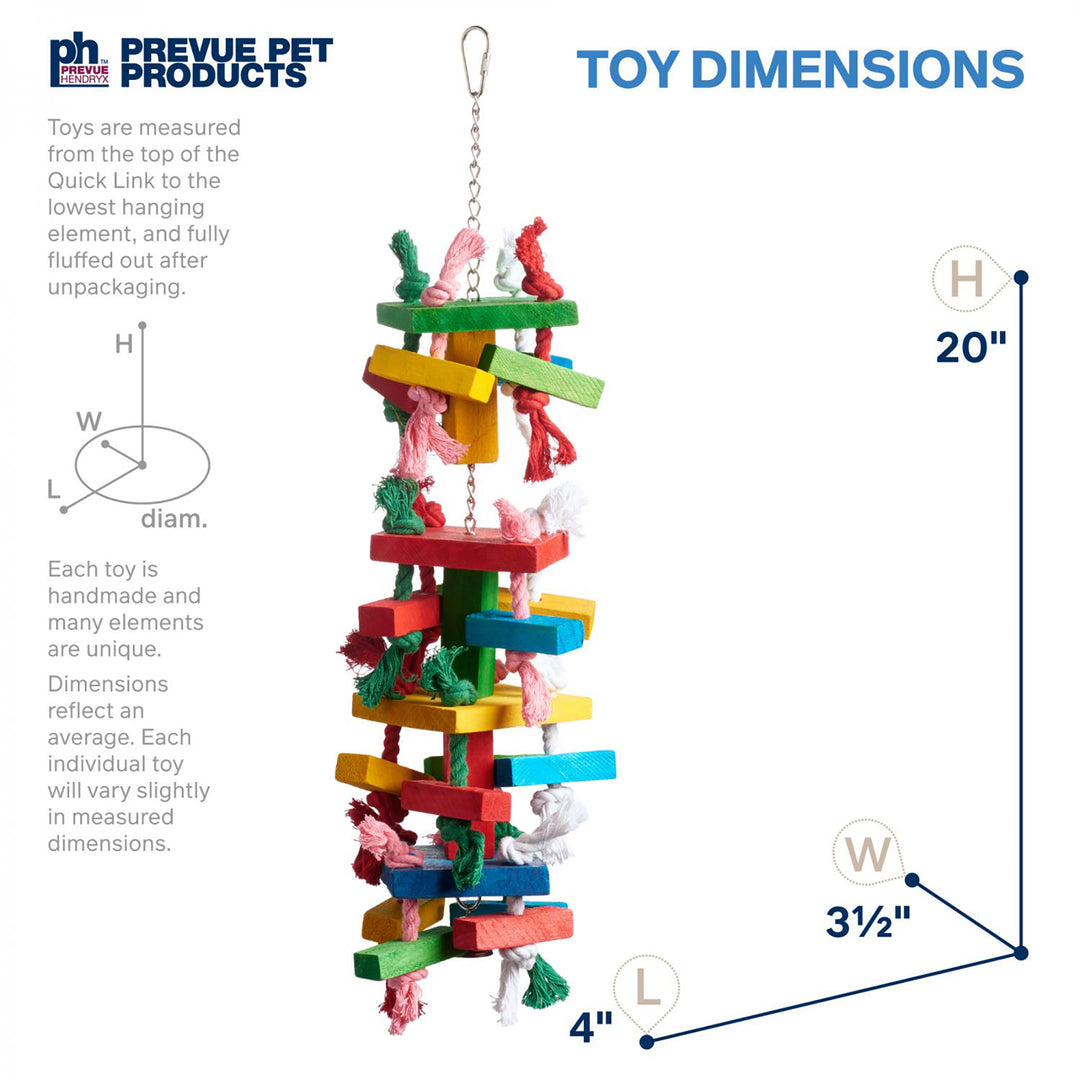 Prevue Pet Products Bodacious Bites Tower Bird Toy - Large Chew Parrot Toy #60960