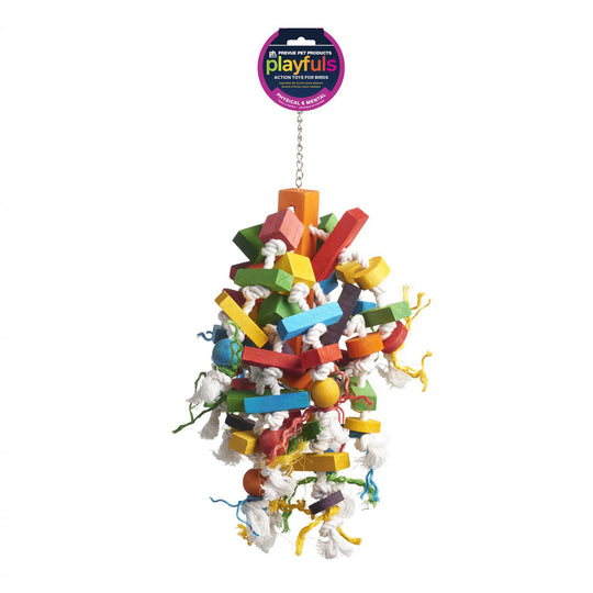 Prevue Pet Products Bodacious Bites Wizard Bird Toy - Large Chew Parrot Toy #60962