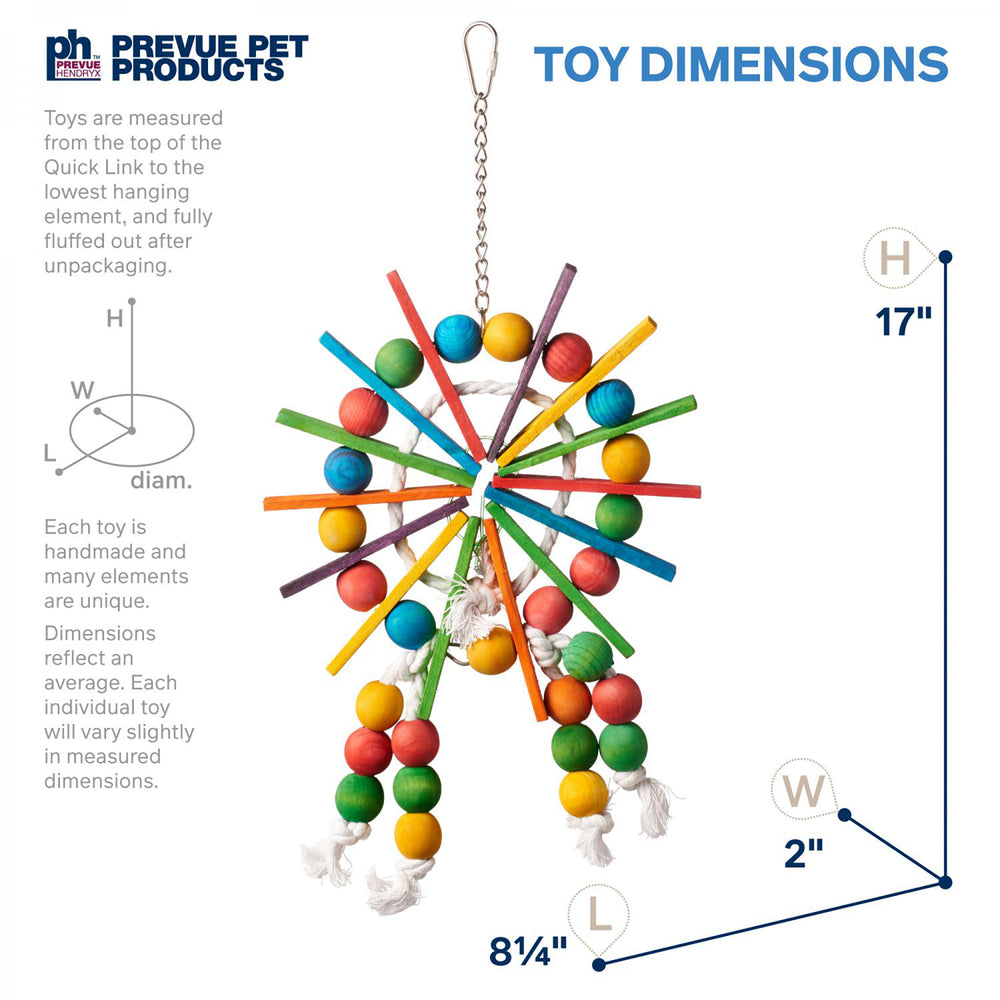 Prevue Pet Products Playfuls Ferris Wheel Bird Toy - Chew Parrot Toy #60957