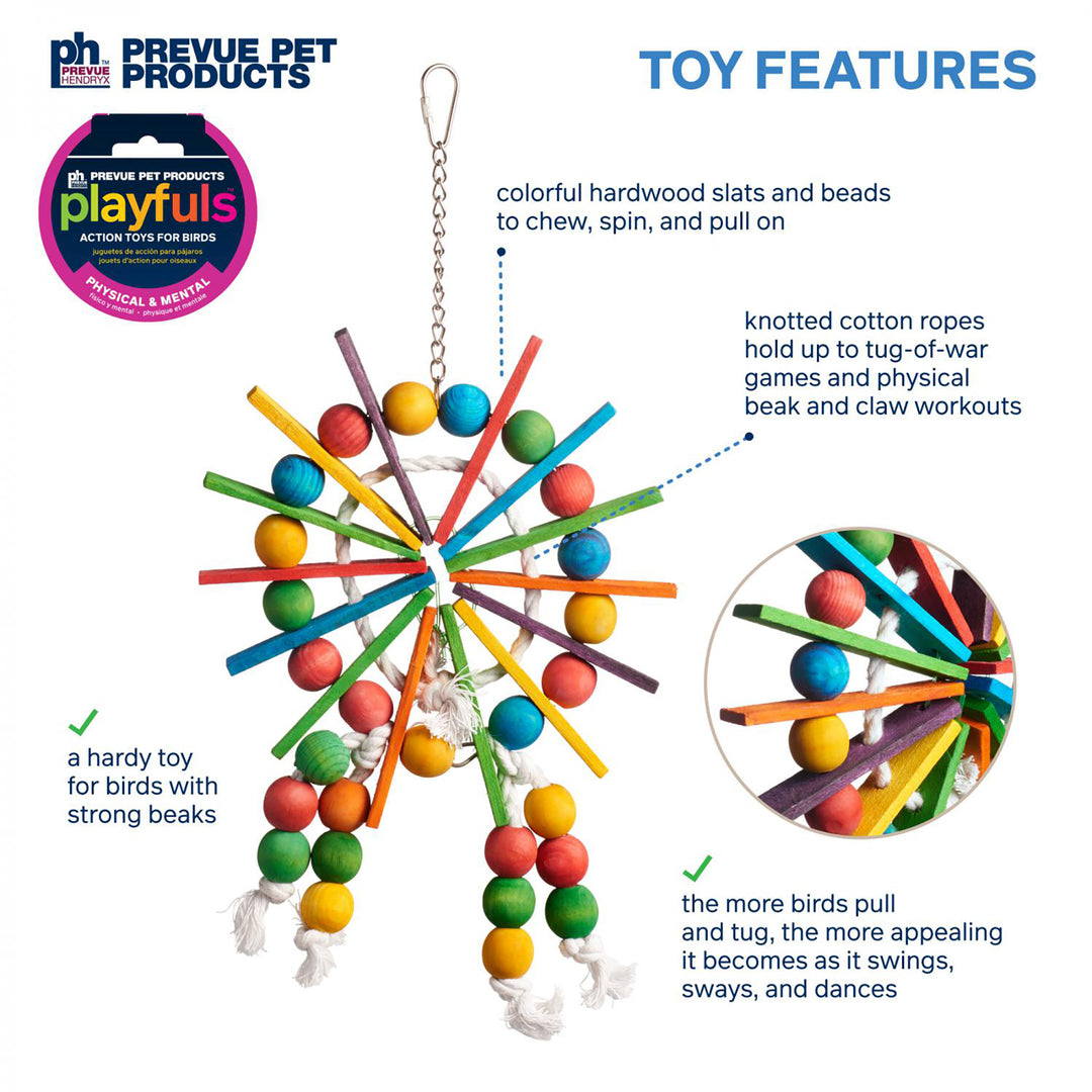 Prevue Pet Products Playfuls Ferris Wheel Bird Toy - Chew Parrot Toy #60957