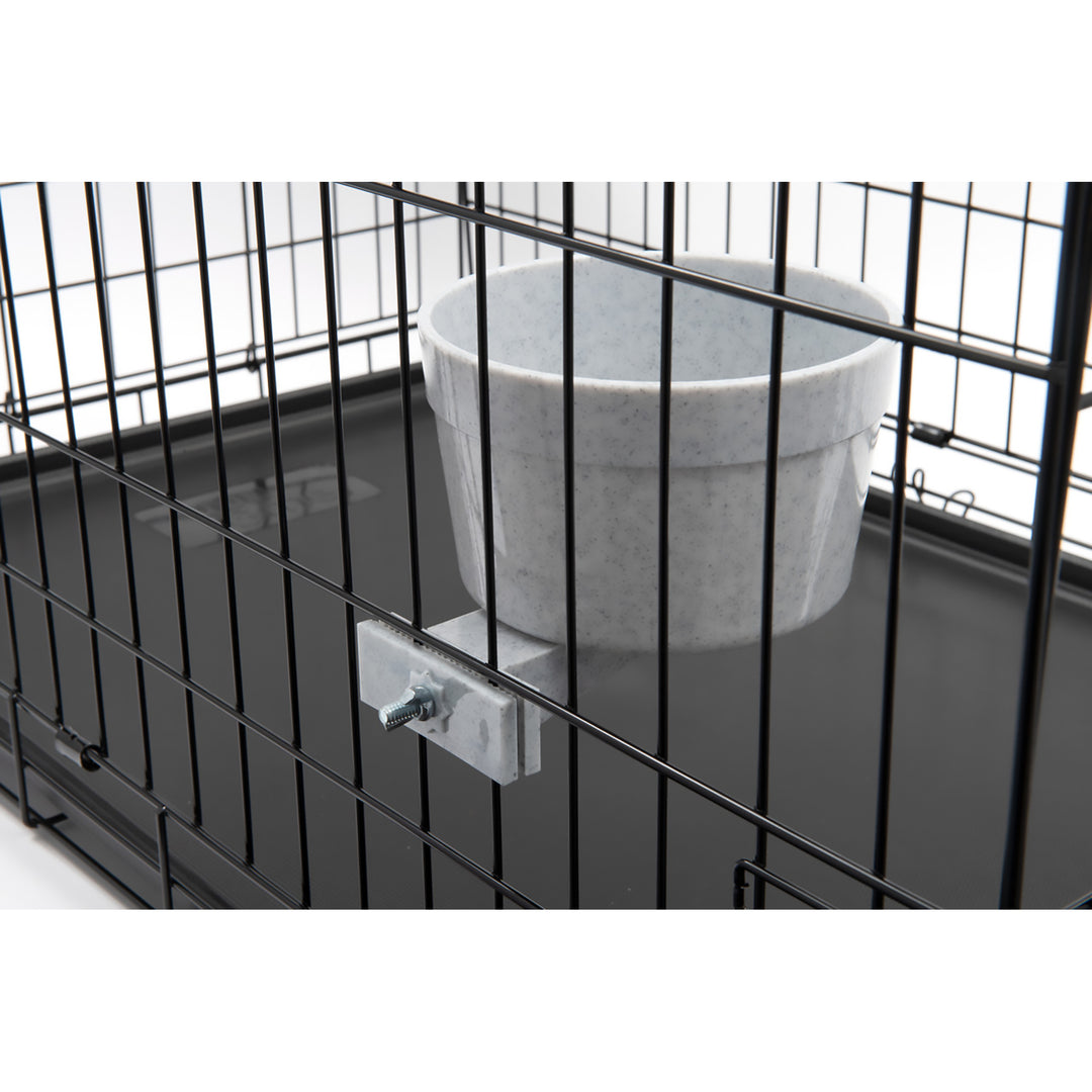 Lixit Quick Lock Cage Bowl Granite 40oz - BPA-Free Plastic Bird Cage Food Dish