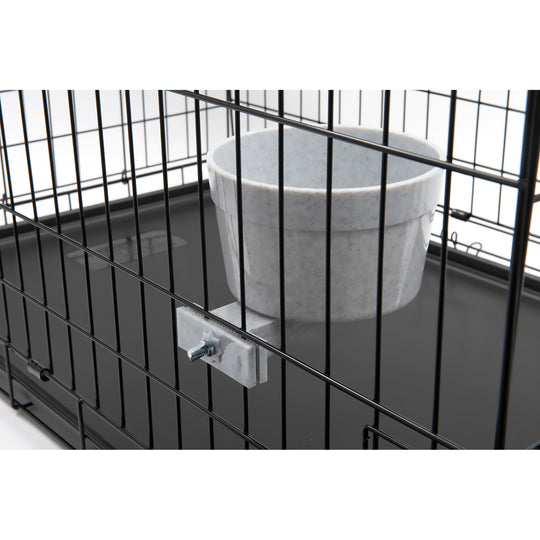 Lixit Quick Lock Cage Bowl Granite 40oz - BPA-Free Plastic Bird Cage Food Dish