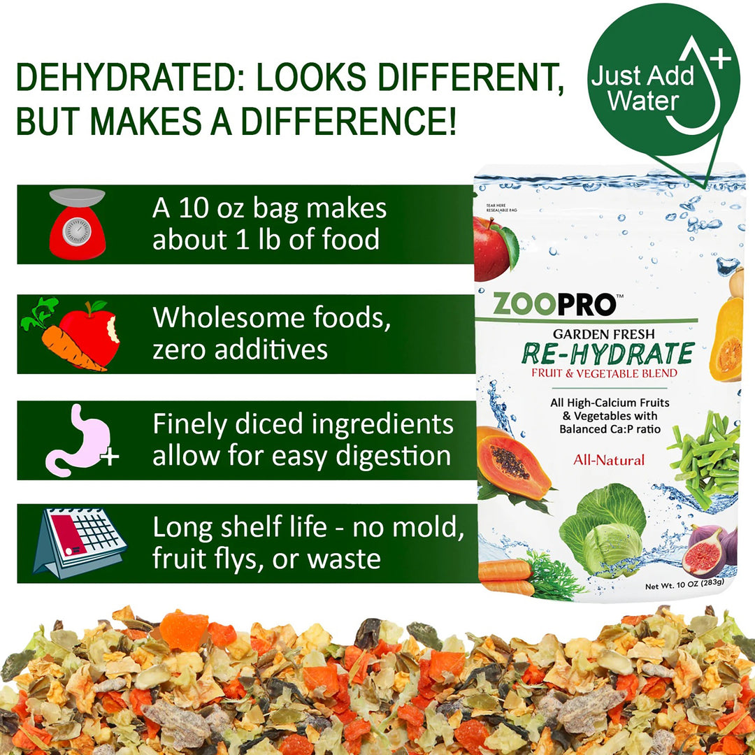 Exotic Nutrition ZooPro Garden Fresh Re-Hydrate Fruit & Vegetable Blend - 10oz