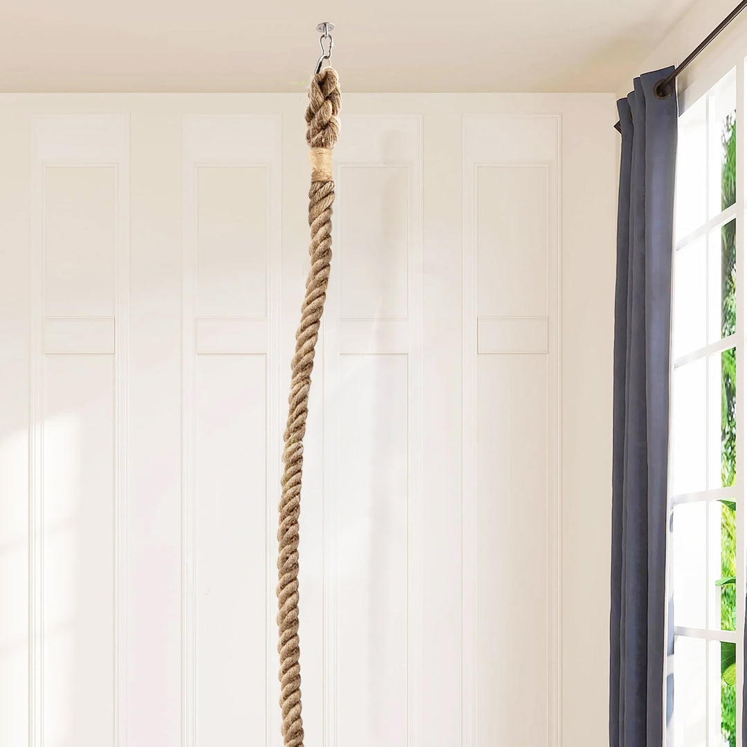 Climbing Rope with Hook for Ceiling & Wall Mounted - Jute Rope Climbing Bird Toy