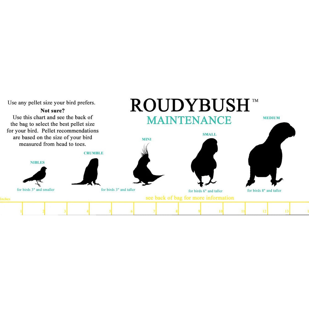 Higgins Roudybush Daily Maintenance Bird Food Small - Parrot Pellet Diet 2.75 lbs