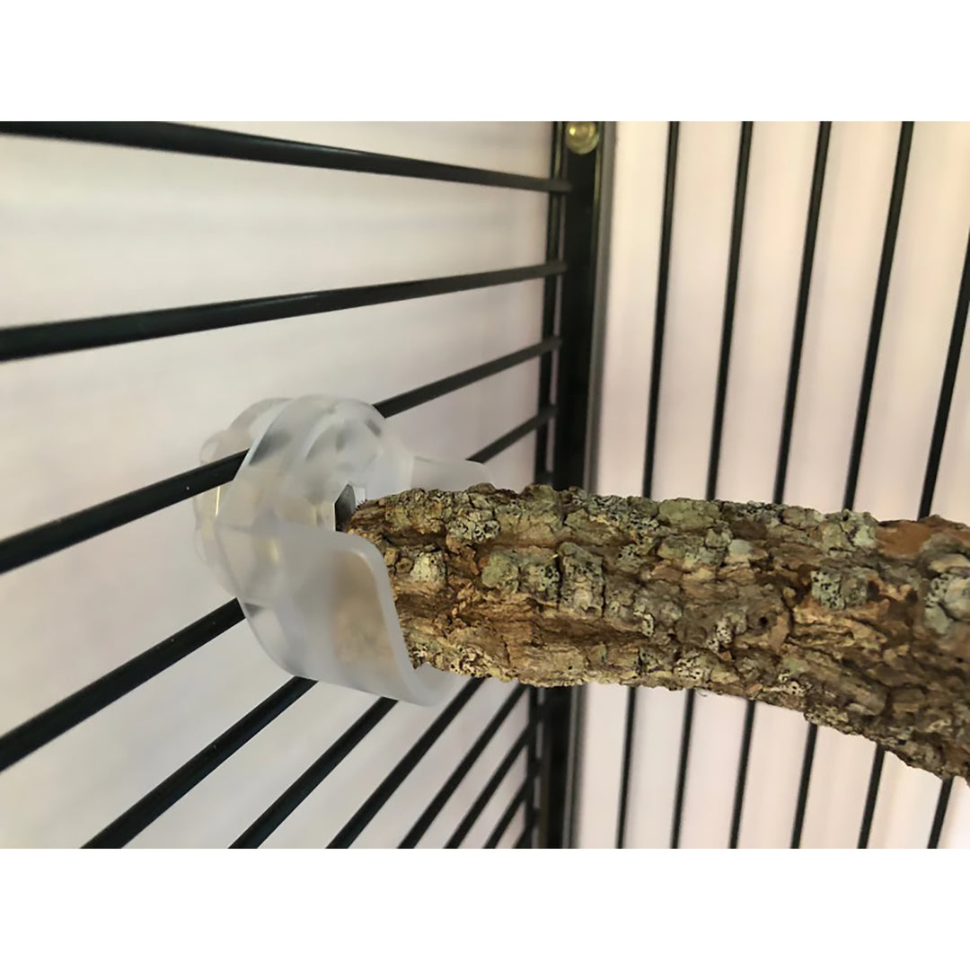 Foraging Parrot Easy Perch Holder Small - Perch-Holding Brackets for Bird Cages