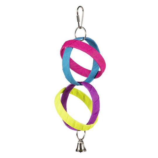 Prevue Pet Products Tropical Teasers Sisal Hoops Bird Toy - Chew Parrot Toy #62377