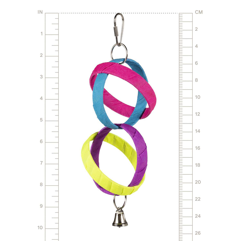 Prevue Pet Products Tropical Teasers Sisal Hoops Bird Toy - Chew Parrot Toy #62377