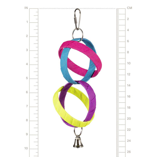 Prevue Pet Products Tropical Teasers Sisal Hoops Bird Toy - Chew Parrot Toy #62377