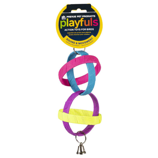 Prevue Pet Products Tropical Teasers Sisal Hoops Bird Toy - Chew Parrot Toy #62377