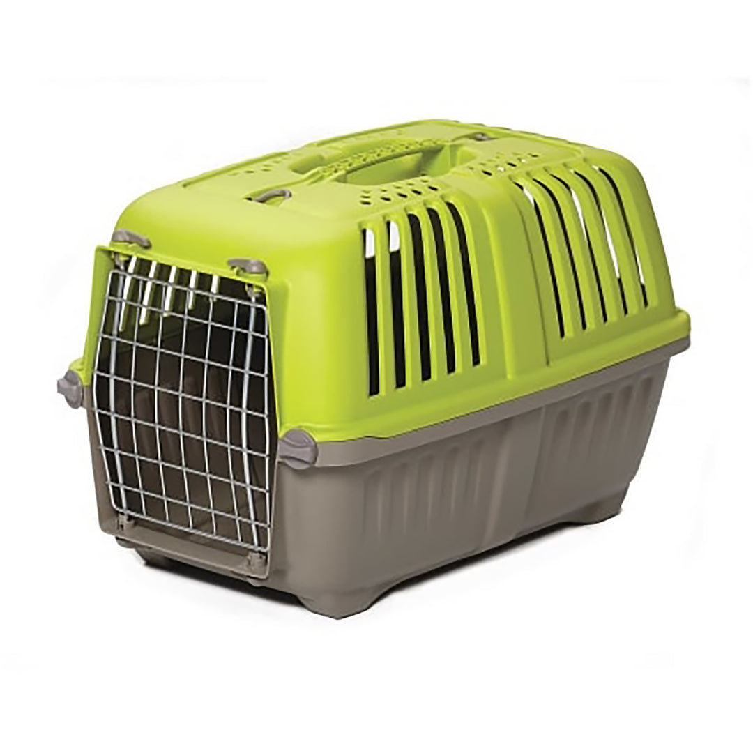 Spree Pet Carriers Wire Door Plastic Carrier Green 19" - Bird Travel Carrier #206