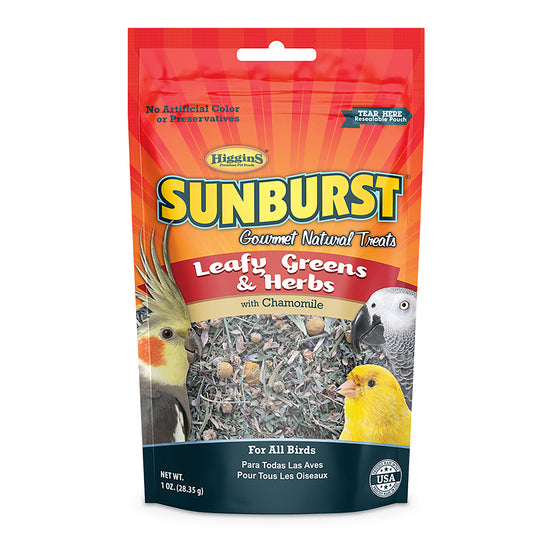 Higgins Sunburst Gourmet Natural Treats Leafy Greens & Herbs - 1oz