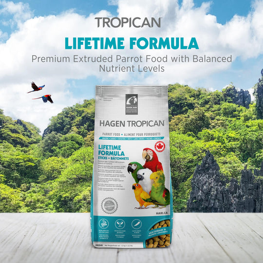 Hagen HARI Tropican Lifetime Formula for Parrots Sticks - 8lb