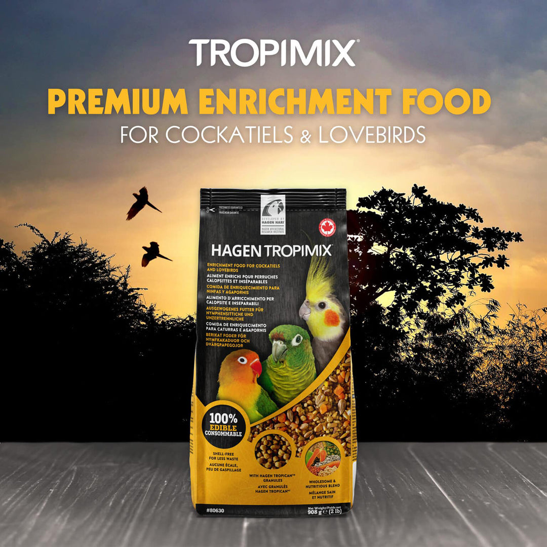 Hagen HARI Tropimix Premium Enrichment Food for Cockatiels & Lovebirds - 2lb