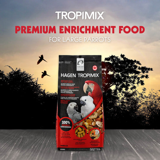 Hagen HARI Tropimix Premium Enrichment Food for Large Parrots - 4lb