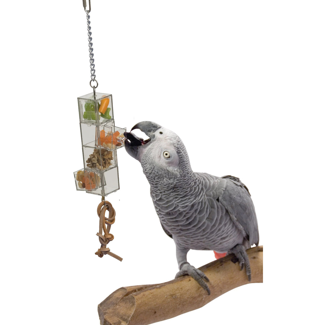 Caitec Two Sliding Doors Two Pull Out Drawers - Puzzle Treat Dispenser Bird Toy