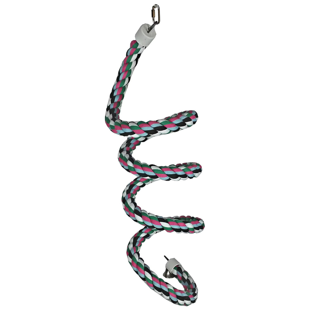 A&E Cage Company Extra Large Cotton Rope Boing with Bell - Parrot Perch Swing #HB556